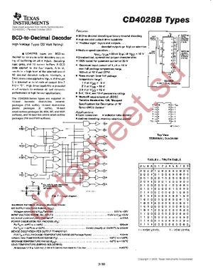CD4028BM96 datasheet  